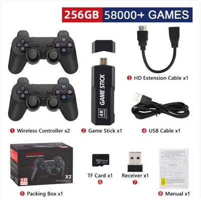GD1024G Wireless HD Mini Gaming Console with Dual Controllers