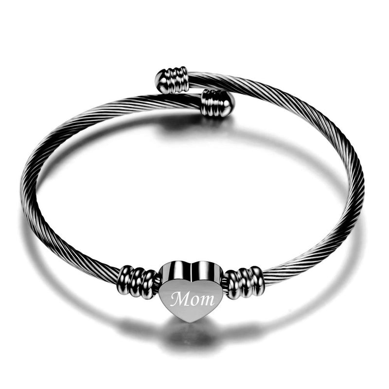 Timeless Love: Stainless Steel Mom Bracelet Collection