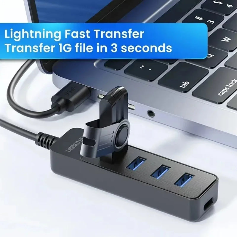 USB 30 Type C Hub 20 Power Adapter 4 Port Multi Splitter Expander High Speed For Computer Accessories Multiple USB Hub