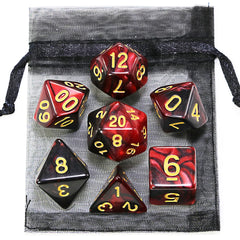 Dice DND Game Dice Role Dice Mixing Colours Dice Set With Bag 9 Different Styles Available For Portable Toys DND RPG TRPG Games