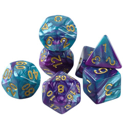 Dice DND Game Dice Role Dice Mixing Colours Dice Set With Bag 9 Different Styles Available For Portable Toys DND RPG TRPG Games