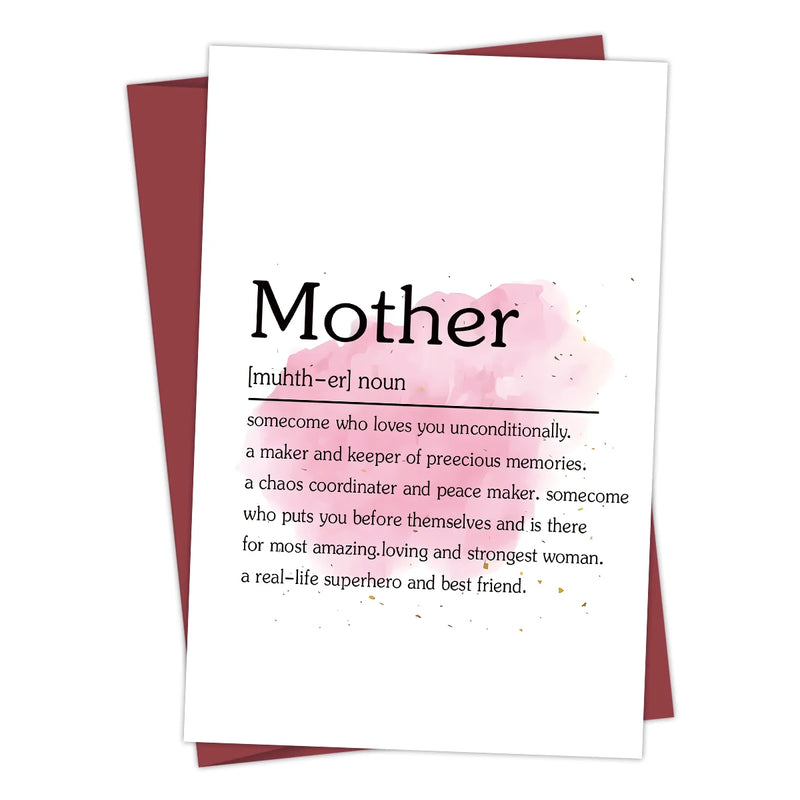 1PC Mother's Day Card with Envelope,Creative Birthday Card For Mom,Thank You Cards for Her,Holiday Greeting Card Gift for Mother
