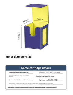 Card Deck Box with Display Window Trading Card Storage Box Fit 100 + Double Sleeved MTG Card Magnetic PU Leather Card Deck Case