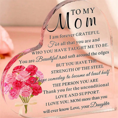 1pc Decorative Crafts Acrylic Mother's Day Gift, Ideal Birthday Gift For Mom, Daughter, Son, And Anniversary Souvenir