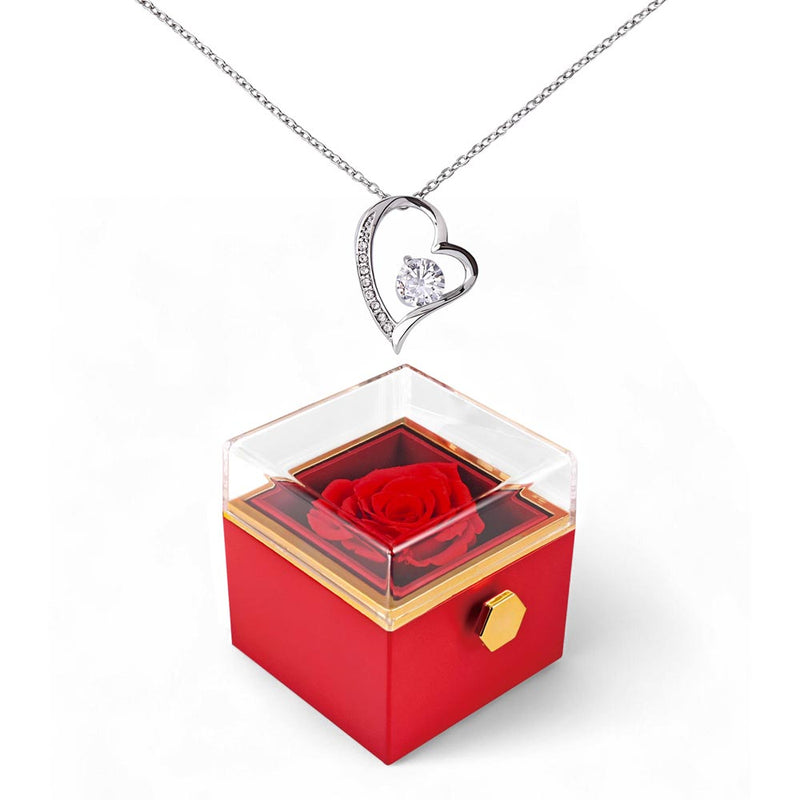 Mother's Day heart necklace gift box